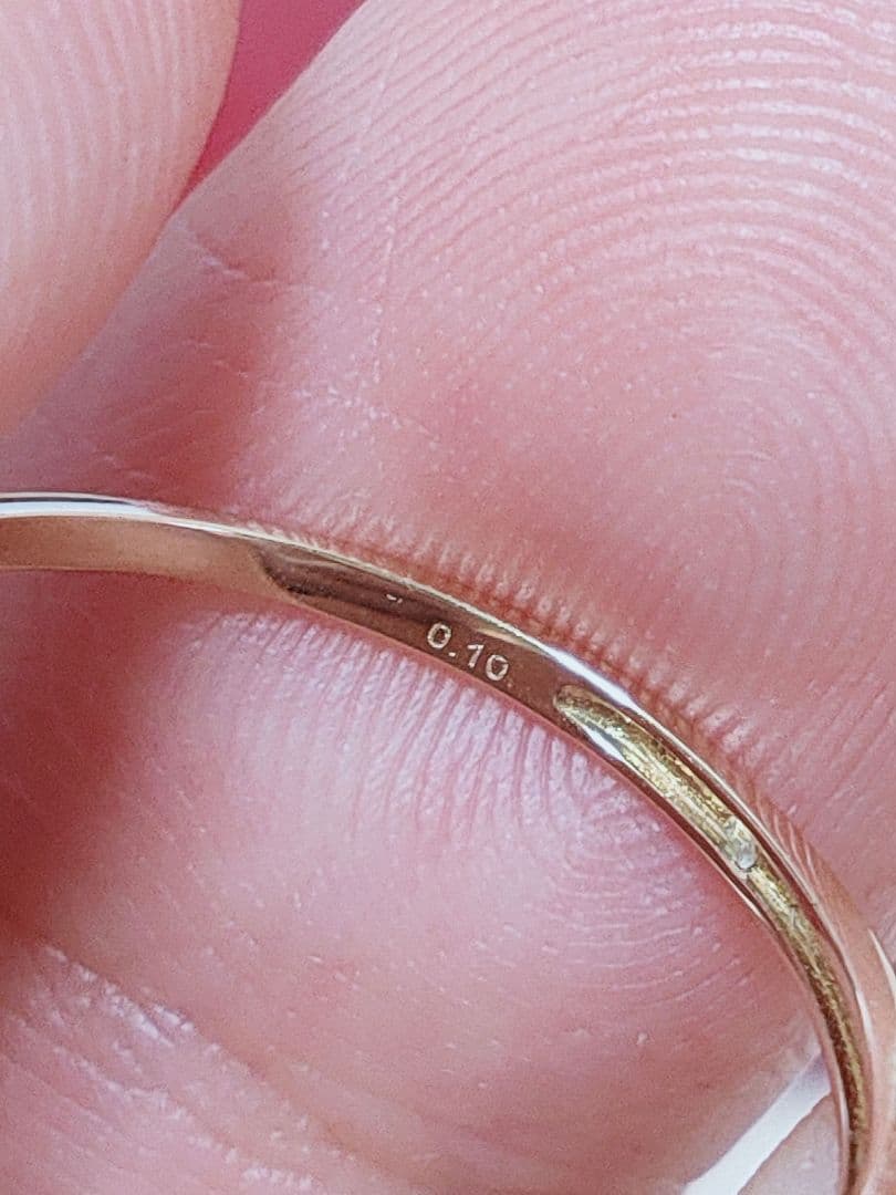 新入荷 未使用 k18PG ダイヤモンド0.10ct エタニティリング