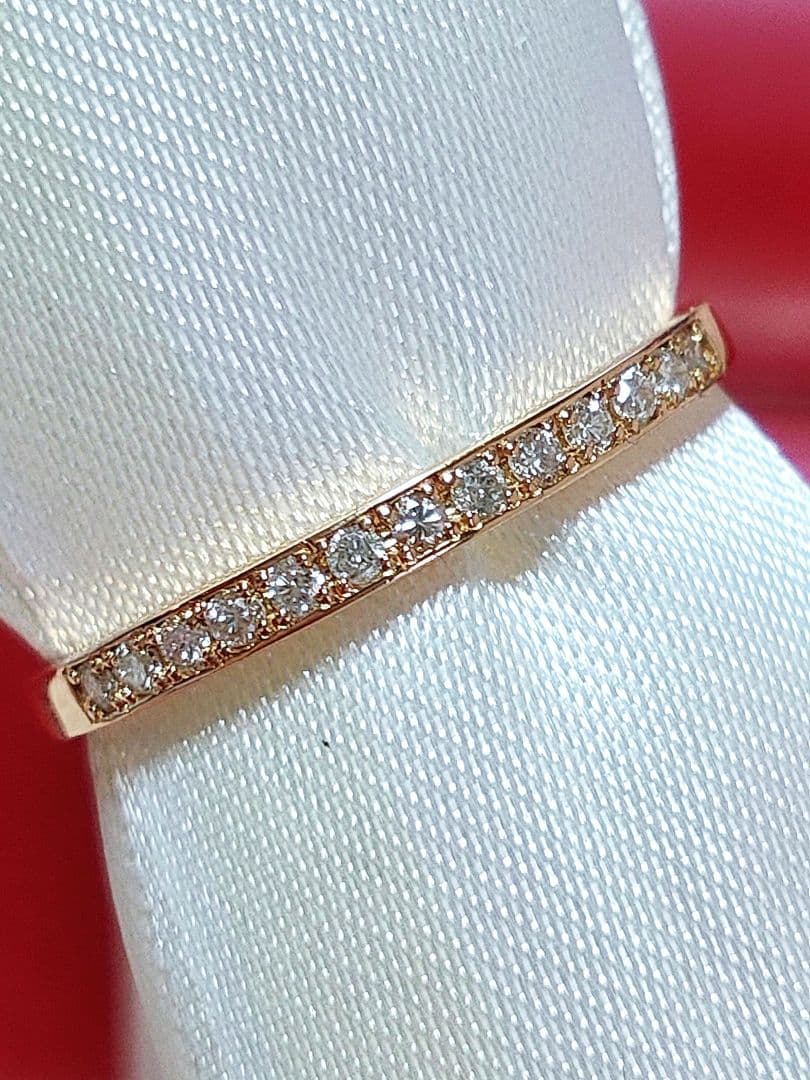 新入荷 未使用 k18PG ダイヤモンド0.10ct エタニティリング