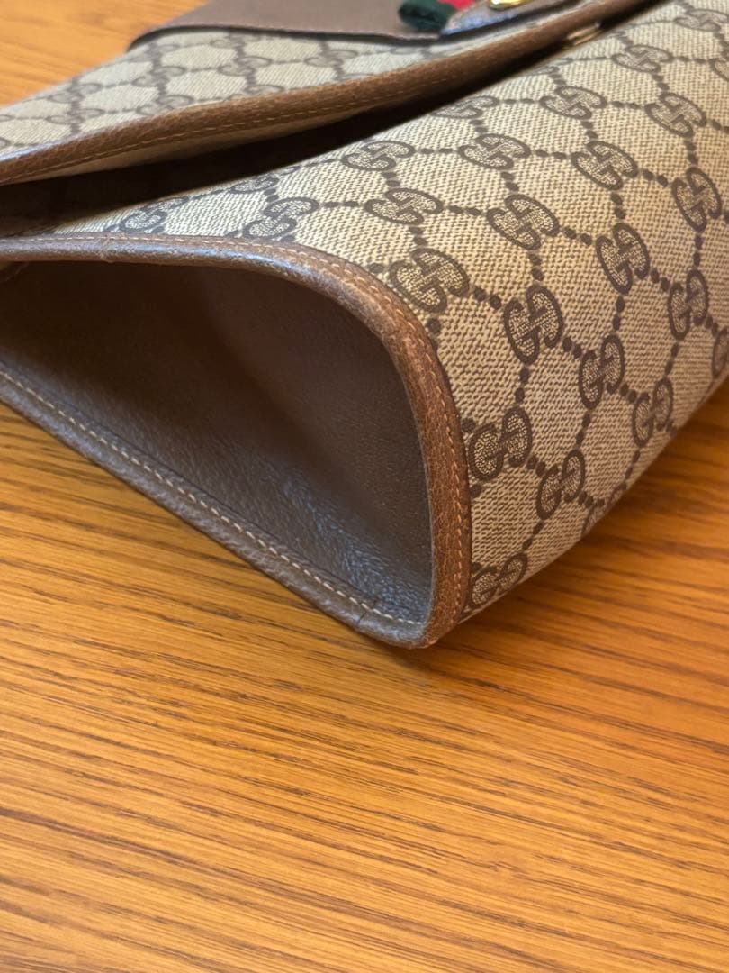 GUCCIグッチ オールドグッチ セカンドバッグ シェリーライン GG柄　PVC