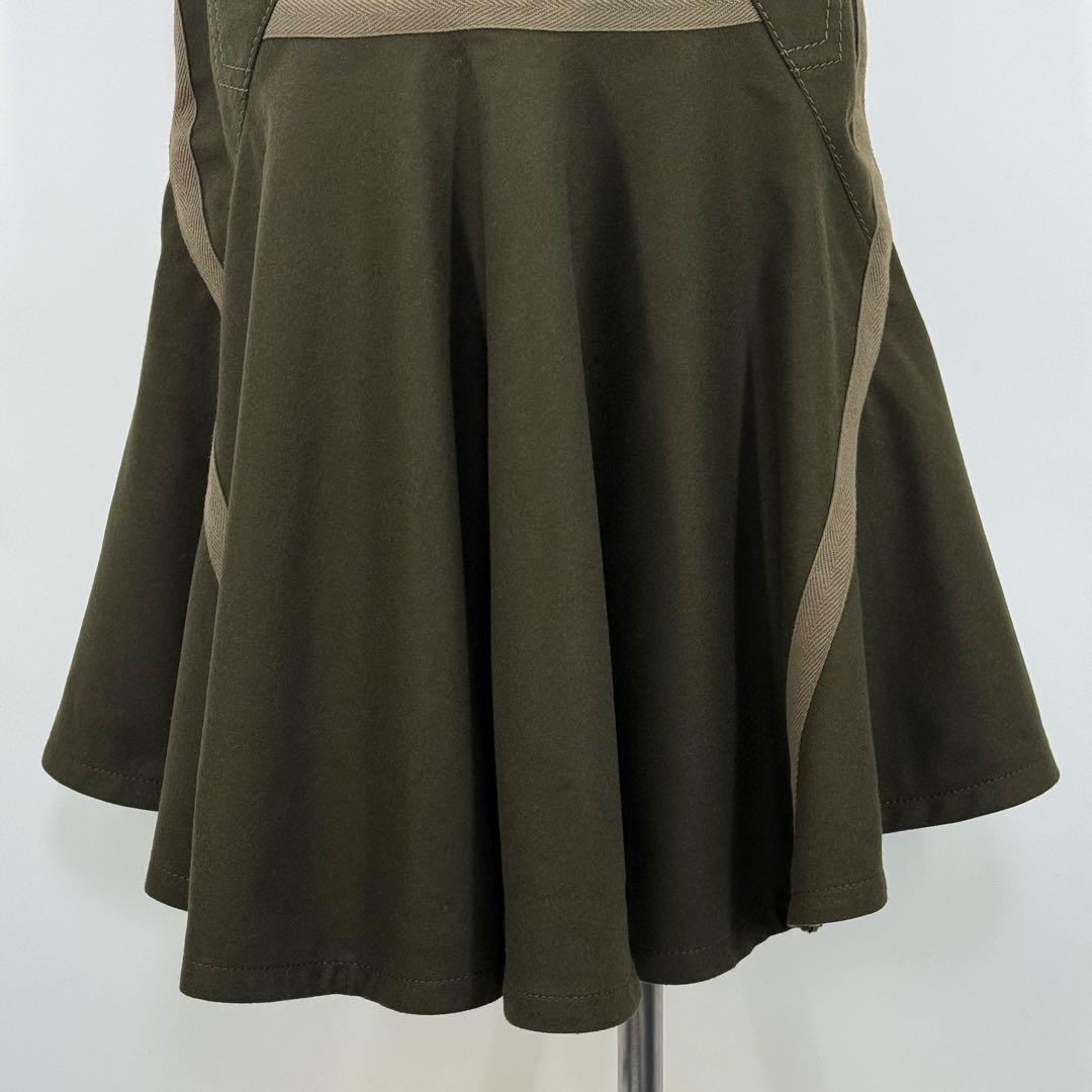 極美✨ sacai サカイ マーメイド スカート カーキ ミリタリー
