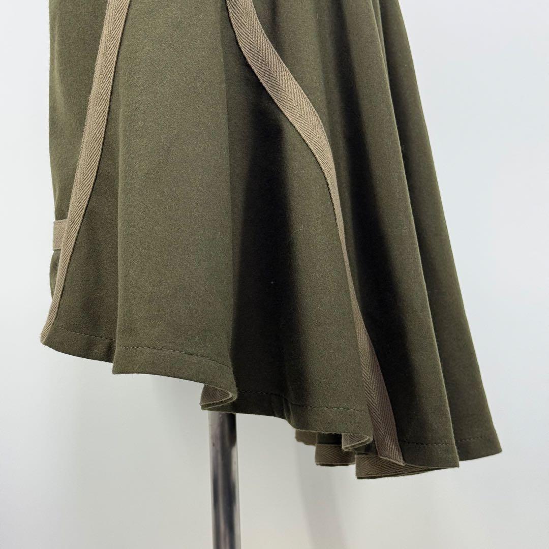 極美✨ sacai サカイ マーメイド スカート カーキ ミリタリー