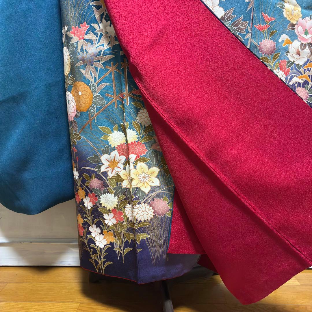 ⁂daoi20050509様⁂【振袖フルセット】極美品 草花御所車 7点セット