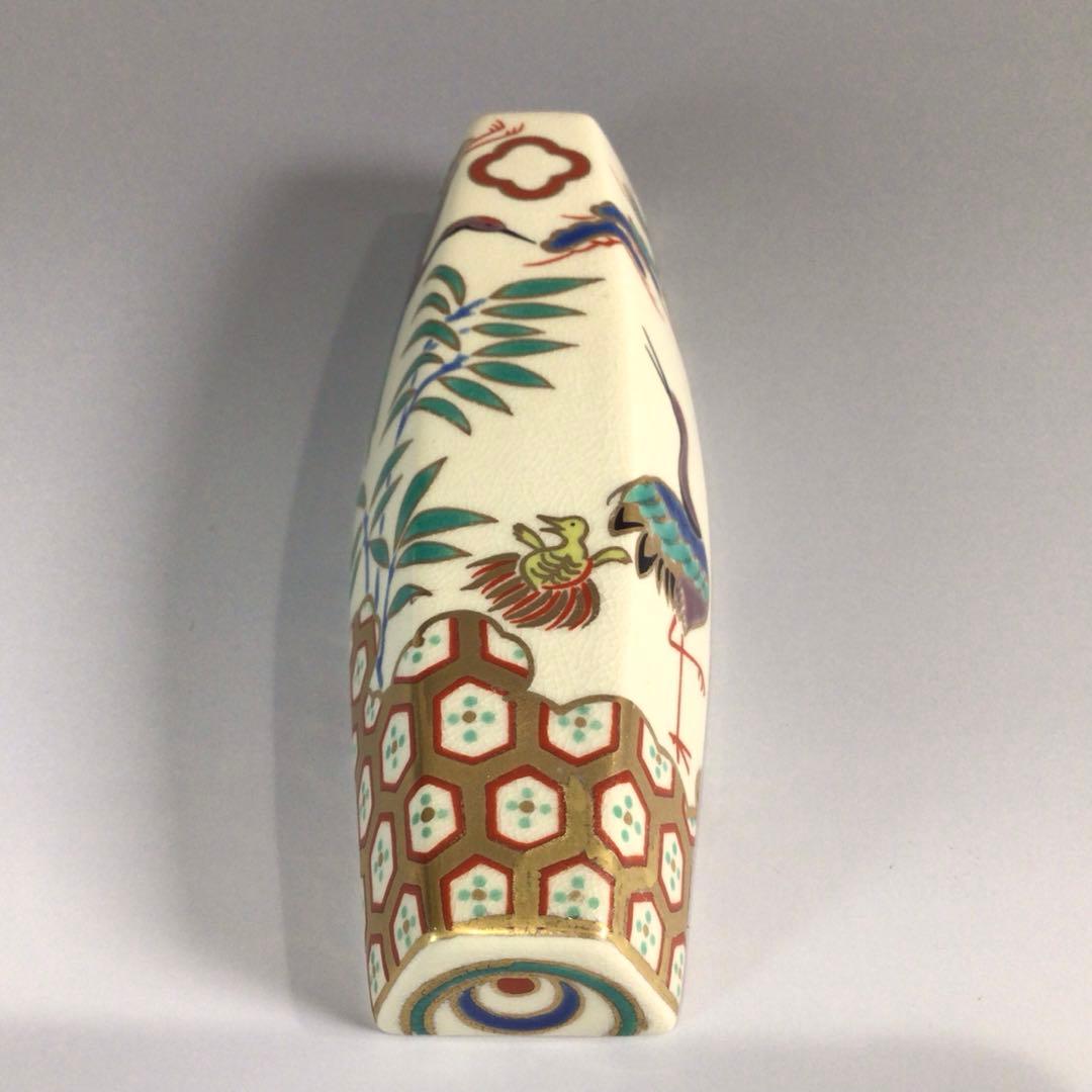 P391 香合 『桃岡堂造』『仁清風松竹梅鶴亀絵』『ぶりぶり香合