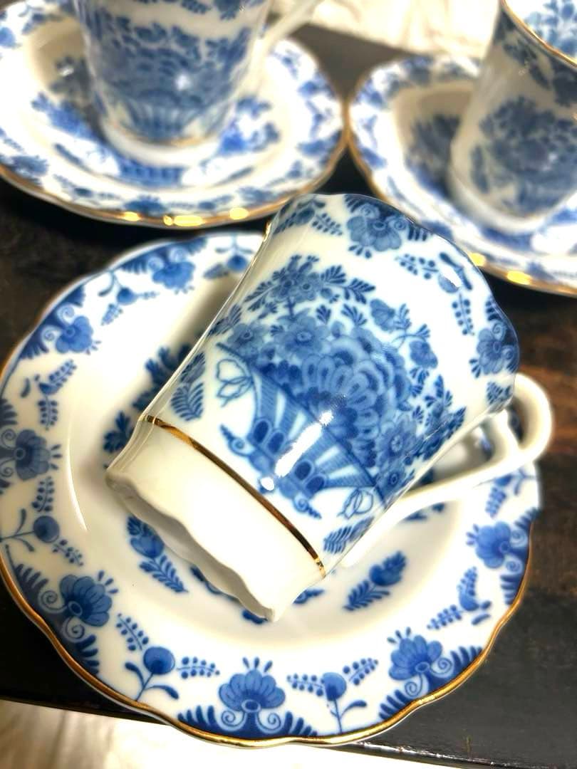 未使用品 寿陶 王冠マーク クラウンマーク カップ、ソーサー 5セット