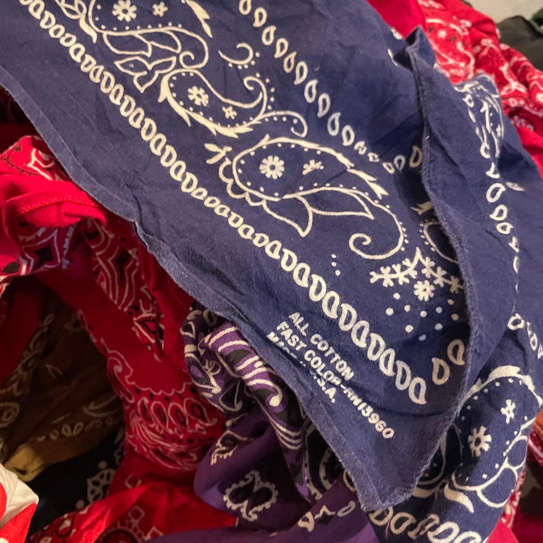 バンダナ　50枚　まとめ売り　エレファント　クッキー対　USA製　ビンテージ　①