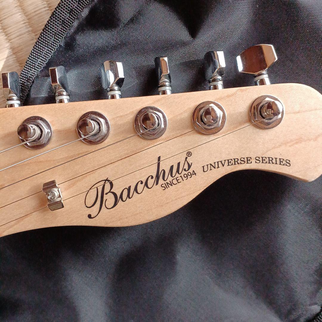 【バッカス】　ブラック ソリッドボディ エレキギター　ソフトケース他付属品