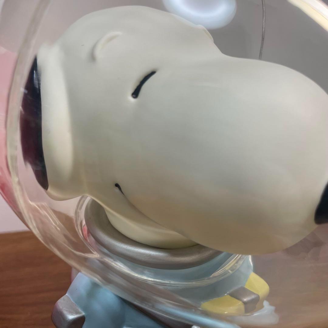 未使用/廃盤】宇宙服スヌーピー ソフビ レトロ 貯金箱 箱付き