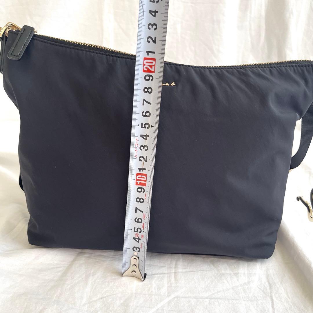 【美品】agnes b. アニエスベー　2way ショルダーバッグ　ロゴチャーム