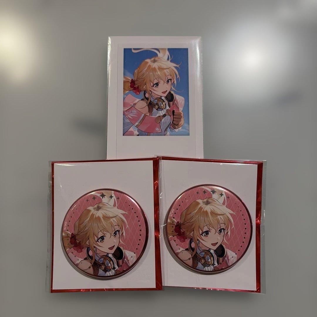 にじさんじ SitR東京公演 家長むぎ ランダムチェキ風カード 缶バッチ