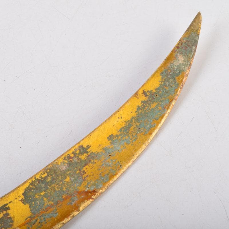 アンティーク 古銅鍍金 アラビアジャンビーヤ 模造刀 C 8749A