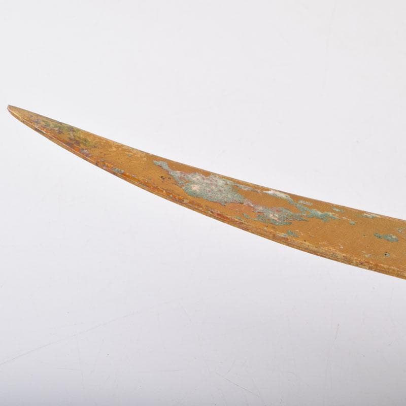 アンティーク 古銅鍍金 アラビアジャンビーヤ 模造刀 C 8749A