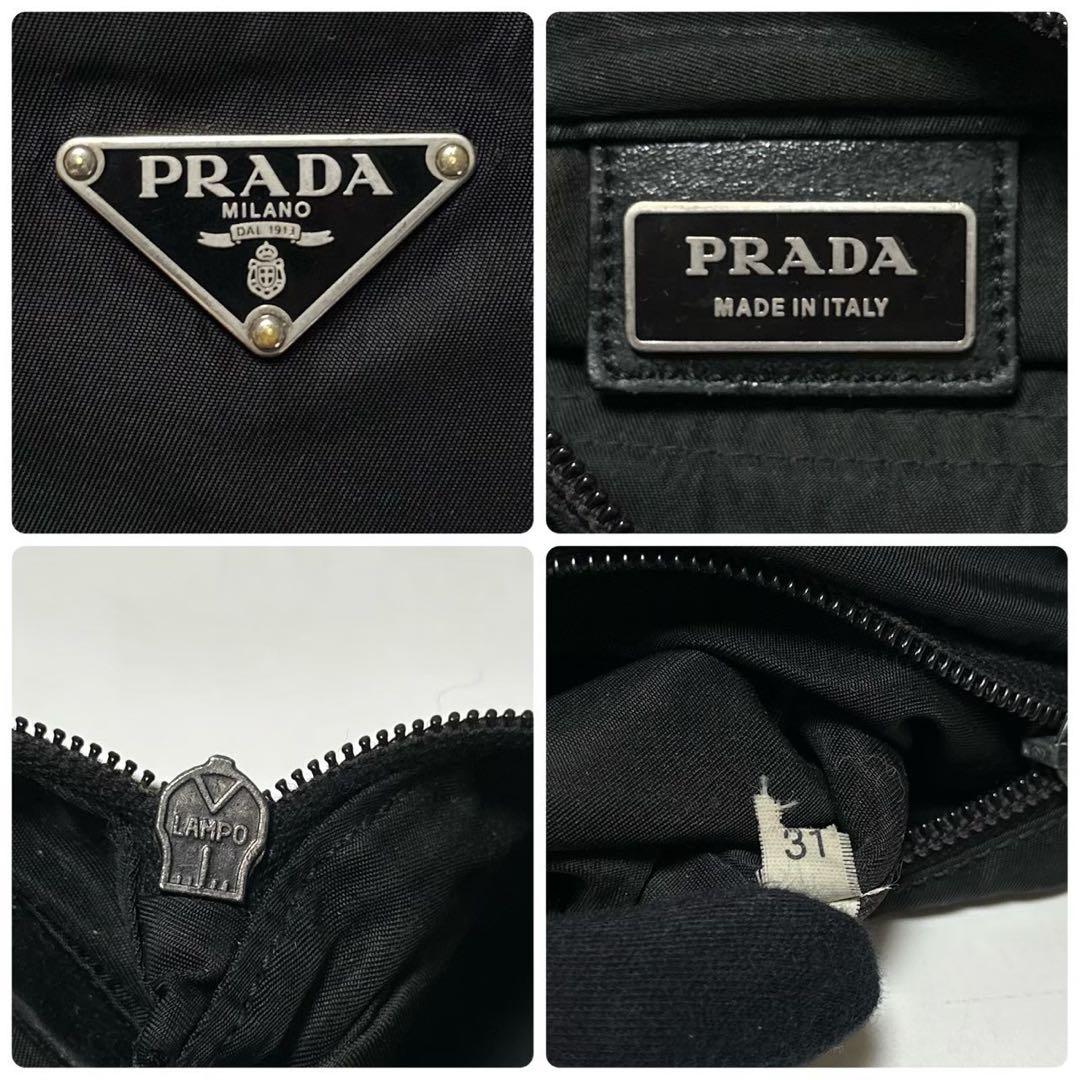 専用o37【美品】プラダ　三角ロゴナイロン　ブラックショルダーバッグサコッシュ.