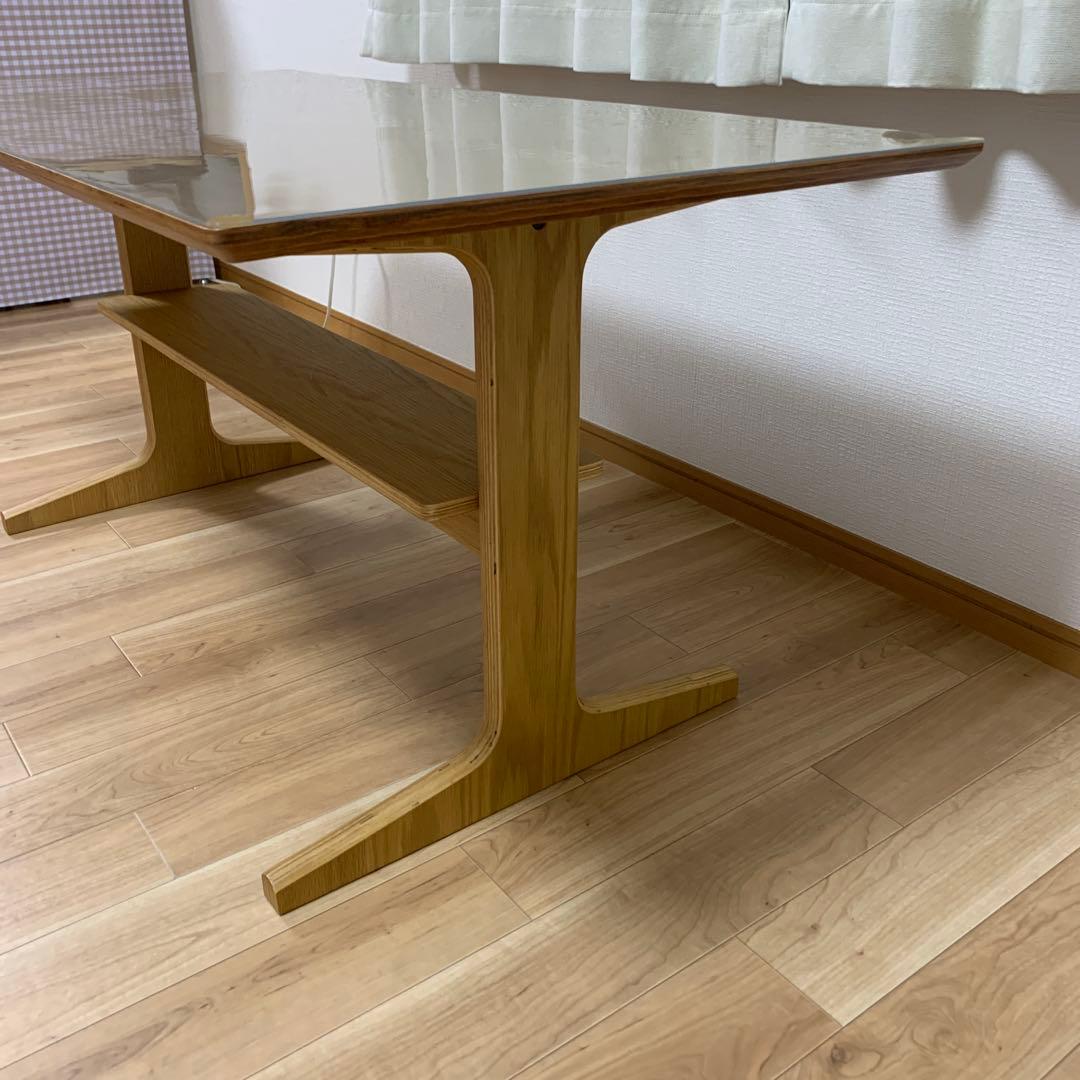 無印良品 リビングでもダイニングでもつかえるテーブル・２・オーク材 マット付き