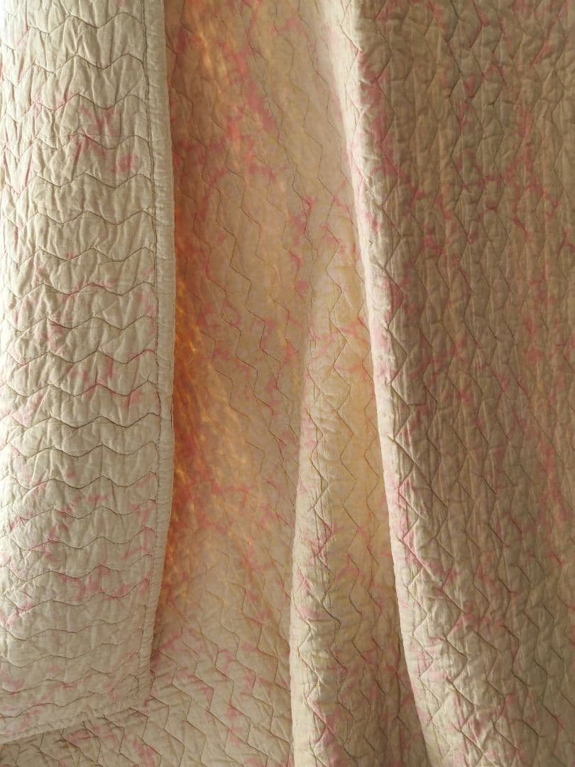 アンティーク ダーラムキルト 超大判リバーシブル シャビーシック