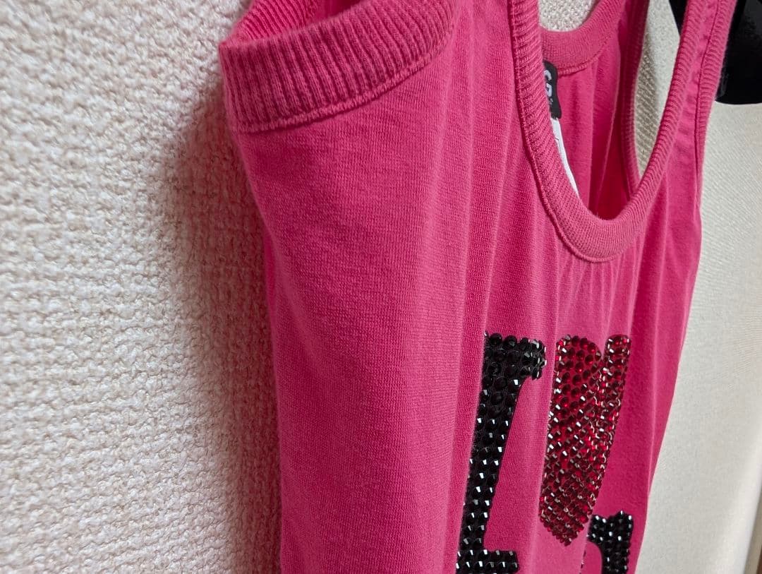 D&G ドルチェ&ガッバーナ ラインストーン タンクトップ XS ピンク