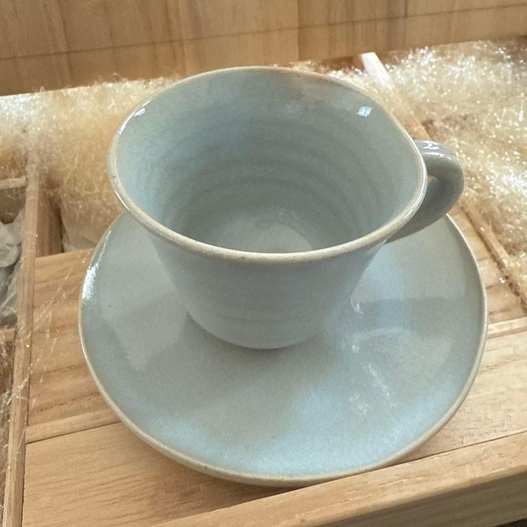 萩焼 カップ＆ソーサーセット 6客 A893-2/萩焼/土和窯/珈琲