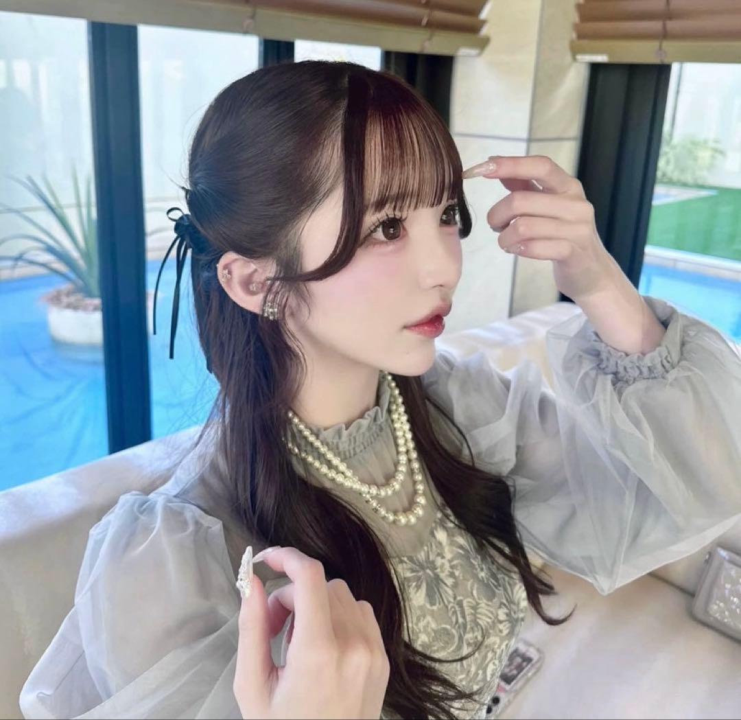 dazzlin シアーベールジャガードワンピース オケージョンドレス グレー M