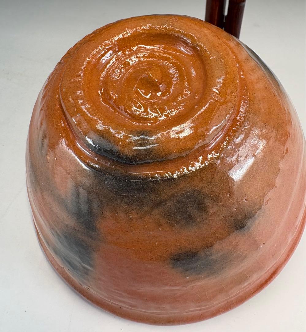 茶道具】小さなサイズ！神楽岡楽入造 吸江斎好写小嶋台茶碗（共箱）