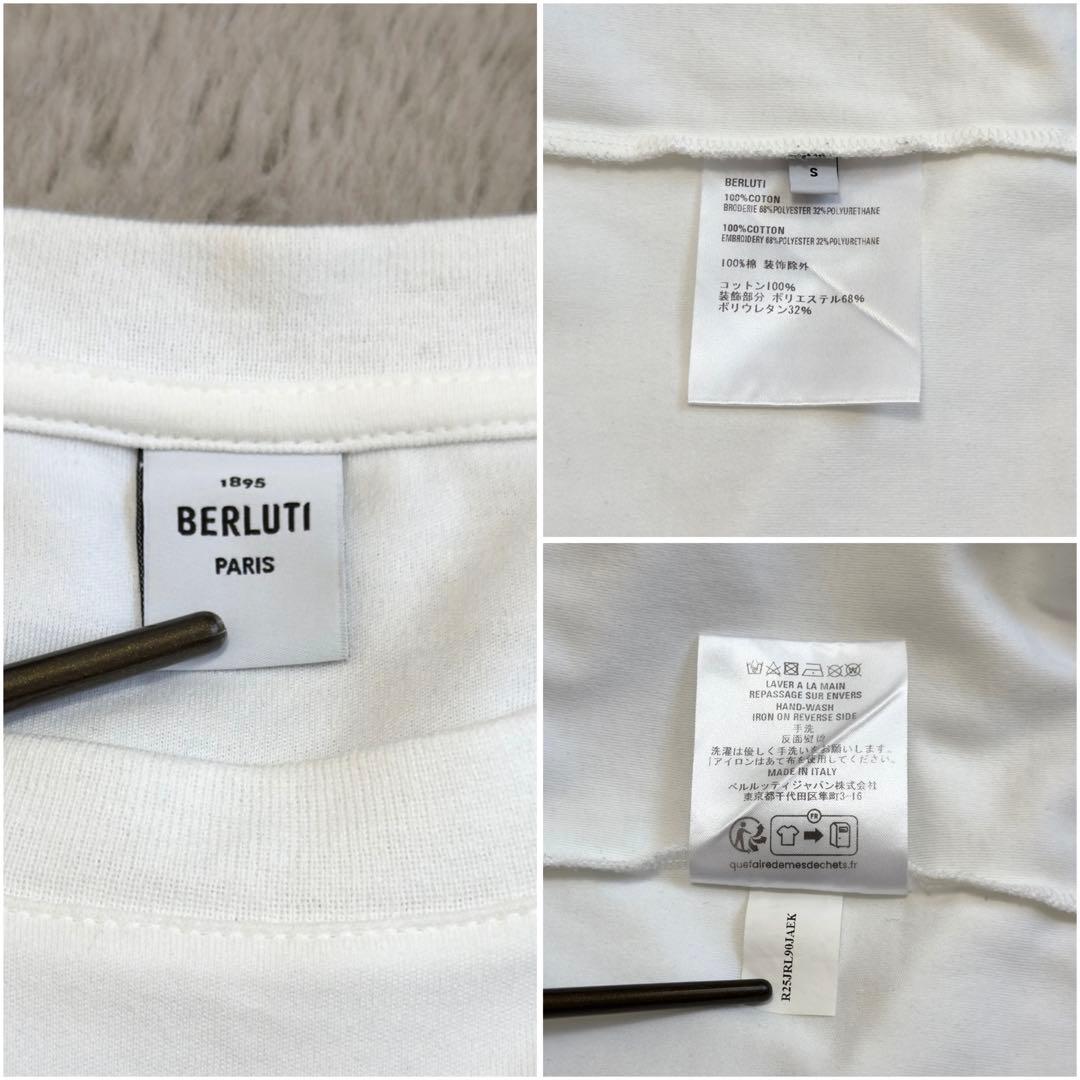 新品同様 定価13.6 ベルルッティ カリグラフィースクリット刺繍 Tシャツ