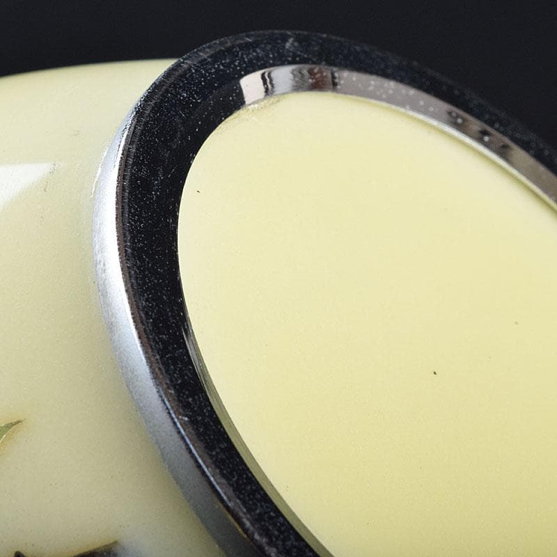 七宝焼 林武生作 黄地 四君子文 花瓶 共箱 M R9341H