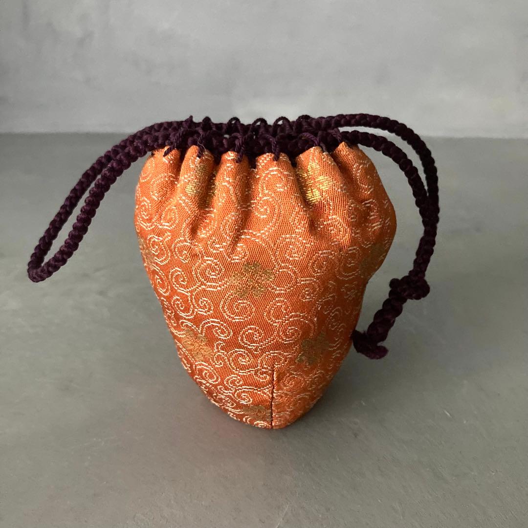 茶道具 肩衝茶入 茶入 仕覆オレンジ - メルカリ