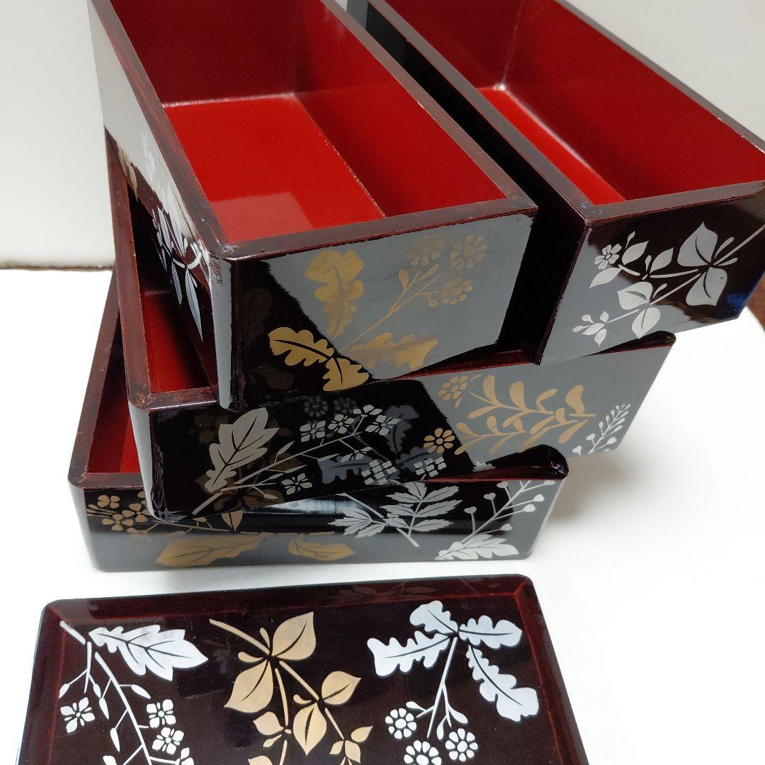 古い三段重箱　木製