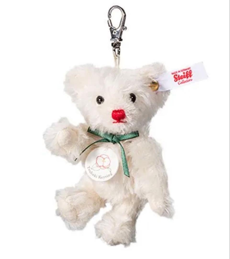 シュタイフ 】テディベア 椿キーリング 日本限定新品 シリアルナンバー