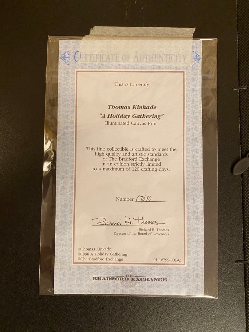 希少　入手困難　トーマスキンケード　絵　クリスマス　ライト付き　イルミネーション