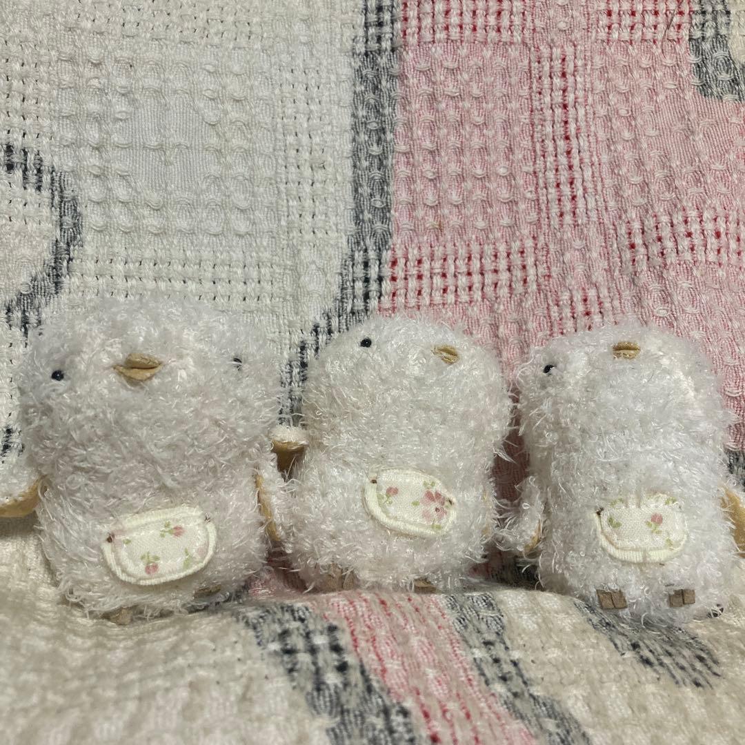 モンスイユ　ブラマンジェ　うさぎ＆ぶた＆はりねずみ＆ひよこ　6こ　ぬいぐるみ