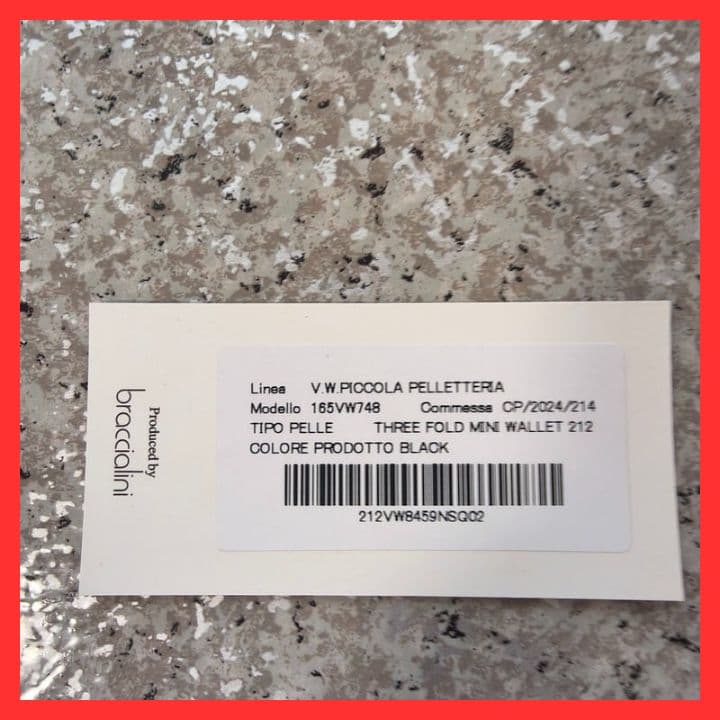 【新品未使用】ヴィヴィアンウエストウッド三つ折り財布　165VW748　ブラック