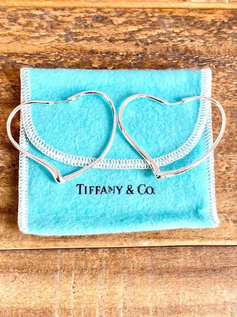 ティファニー エルサペレッティ オープンハート フープ ピアス