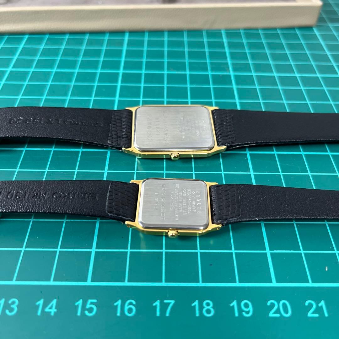 (h) セイコー　クォーツ腕時計 ペア　ゴールド　5E31・7321 訳あり