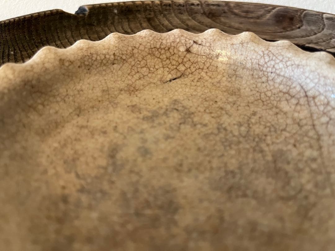 御深井焼 輪花皿【13cm】