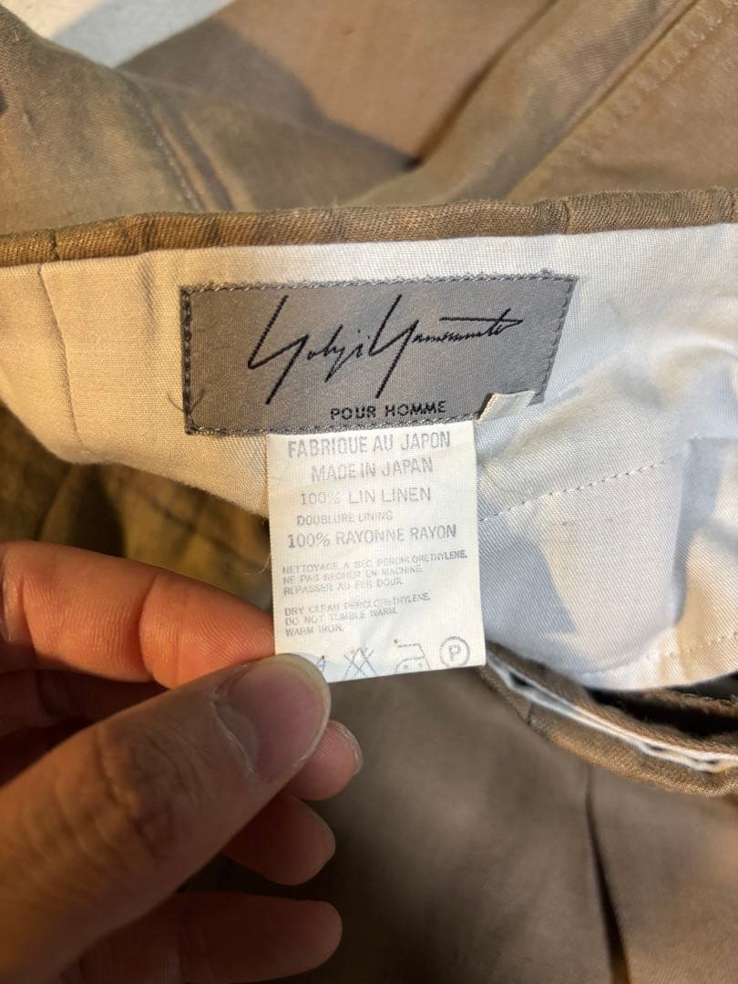 ヨウジヤマモト　ヴィンテージ　リネン　ベージュ　モード　超希少　セットアップ
