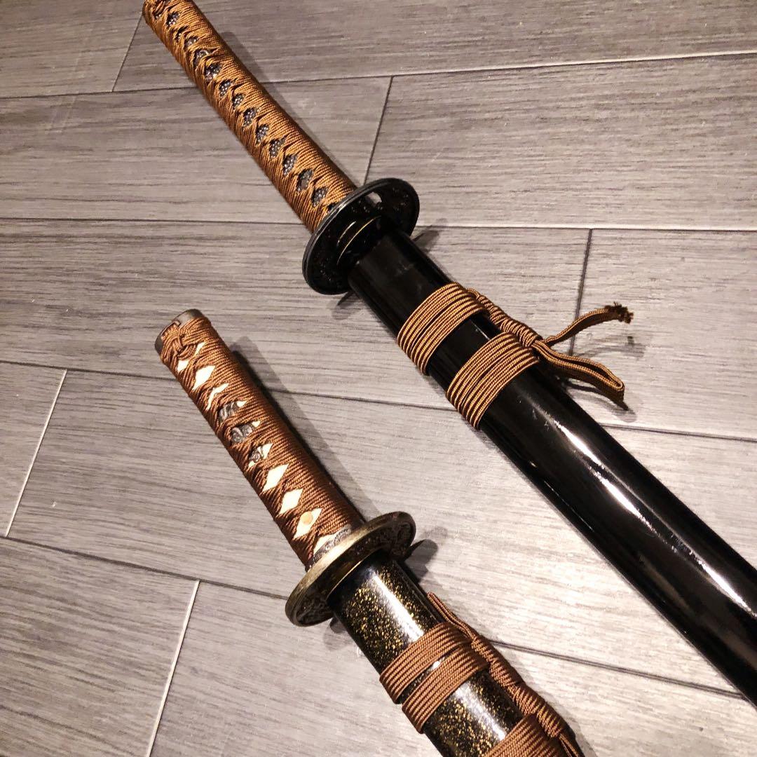 高級模造刀　居合刀　 美術刀剣　太刀　脇差　大小セット　2本セット　拵え