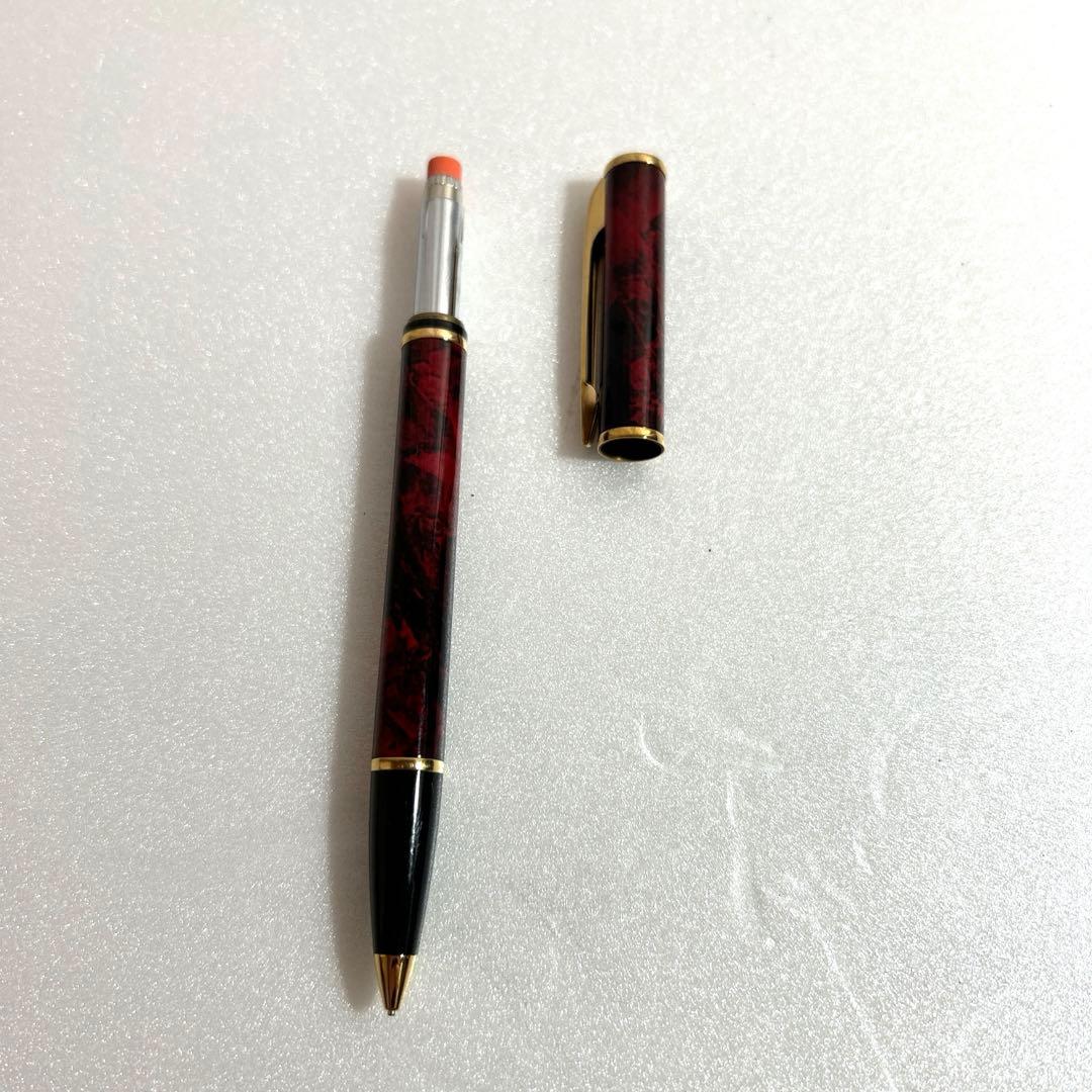 美品 ウォーターマン レッドマーブル ボールペン ＆ シャープペン