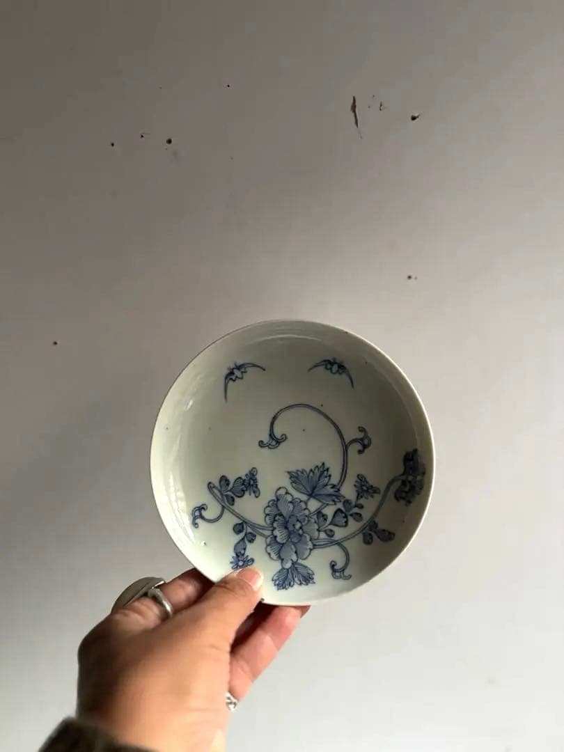 ぷくぷく様リクエスト】骨董 アンティーク 古伊万里 コウモリと花図