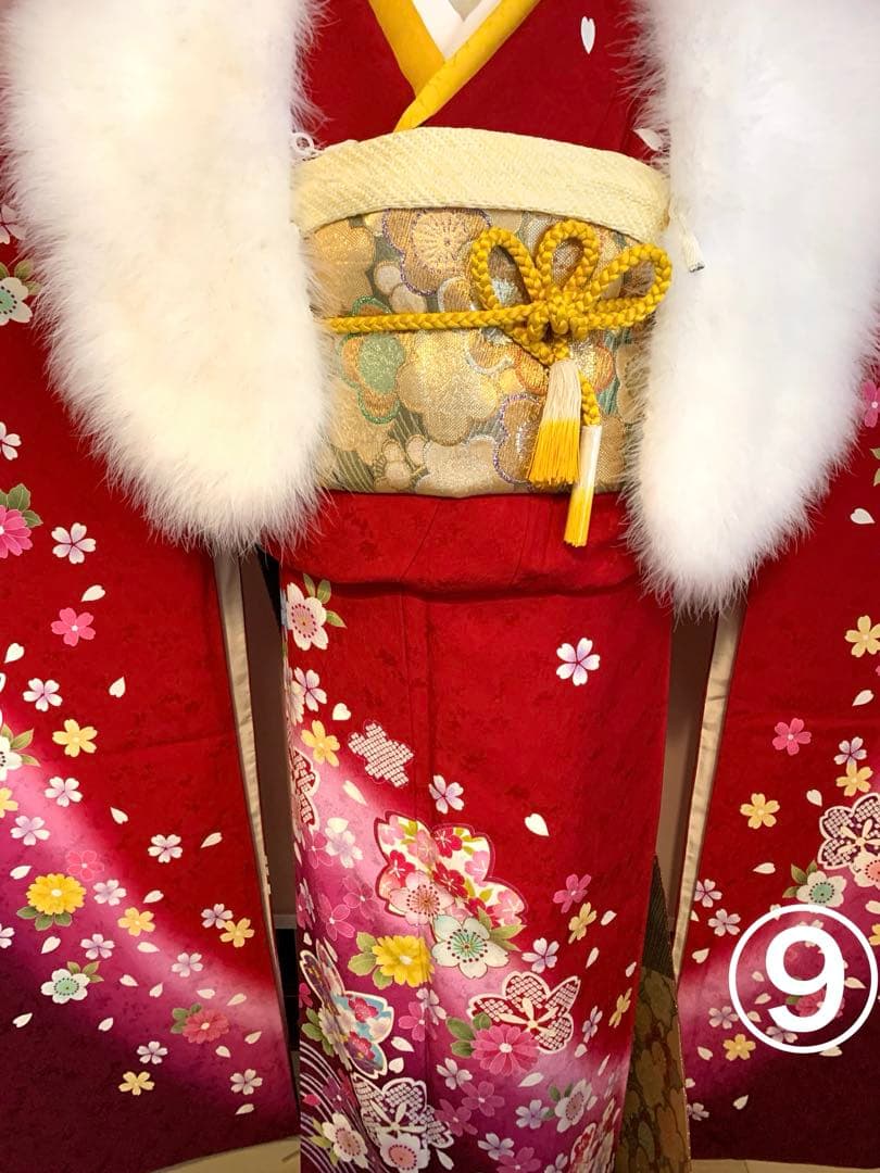 ⑨成人式 振袖 ふりそで 着物 振り袖フルセット着付けセット付き
