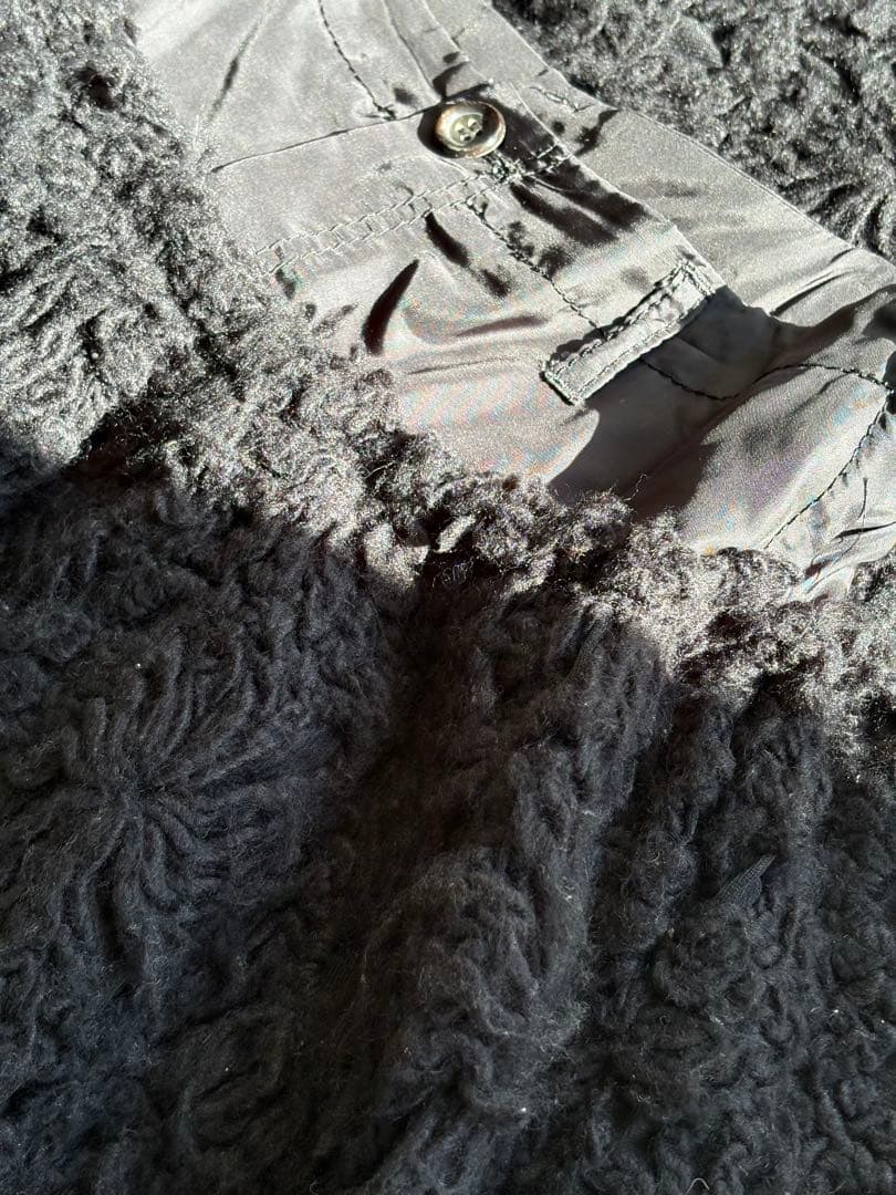 【希少美品】コムデギャルソン ウール仕立てスカートS(日本M)ネイビー(濃紺)