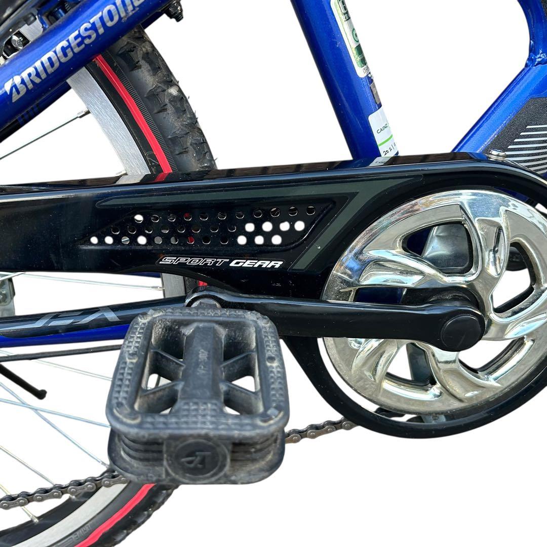 ブリヂストン 子供用自転車 青 前カゴ付　24インチ