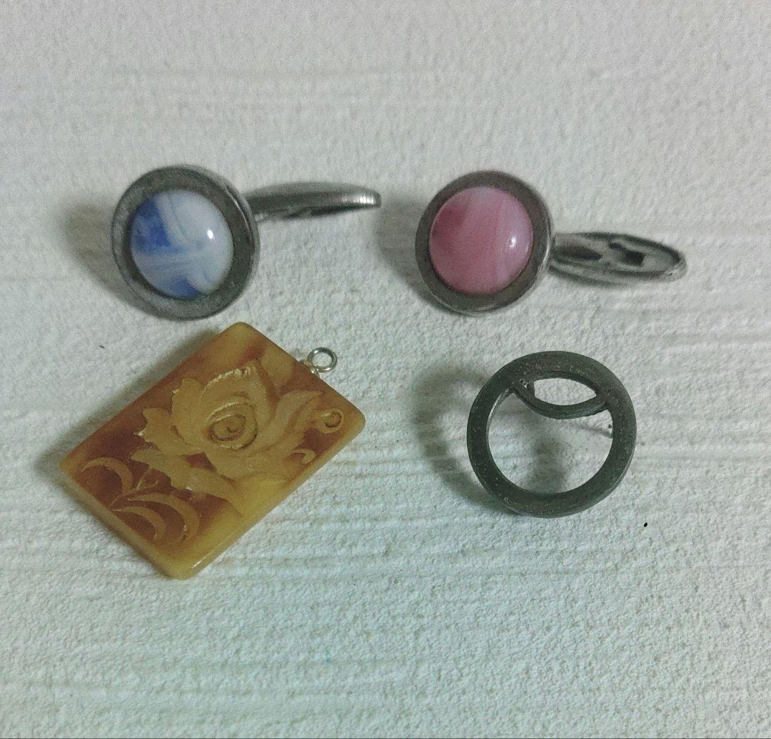 目貫煙草入れ金具前金具帯留カフス刀装具煙草入れまとめてオ10