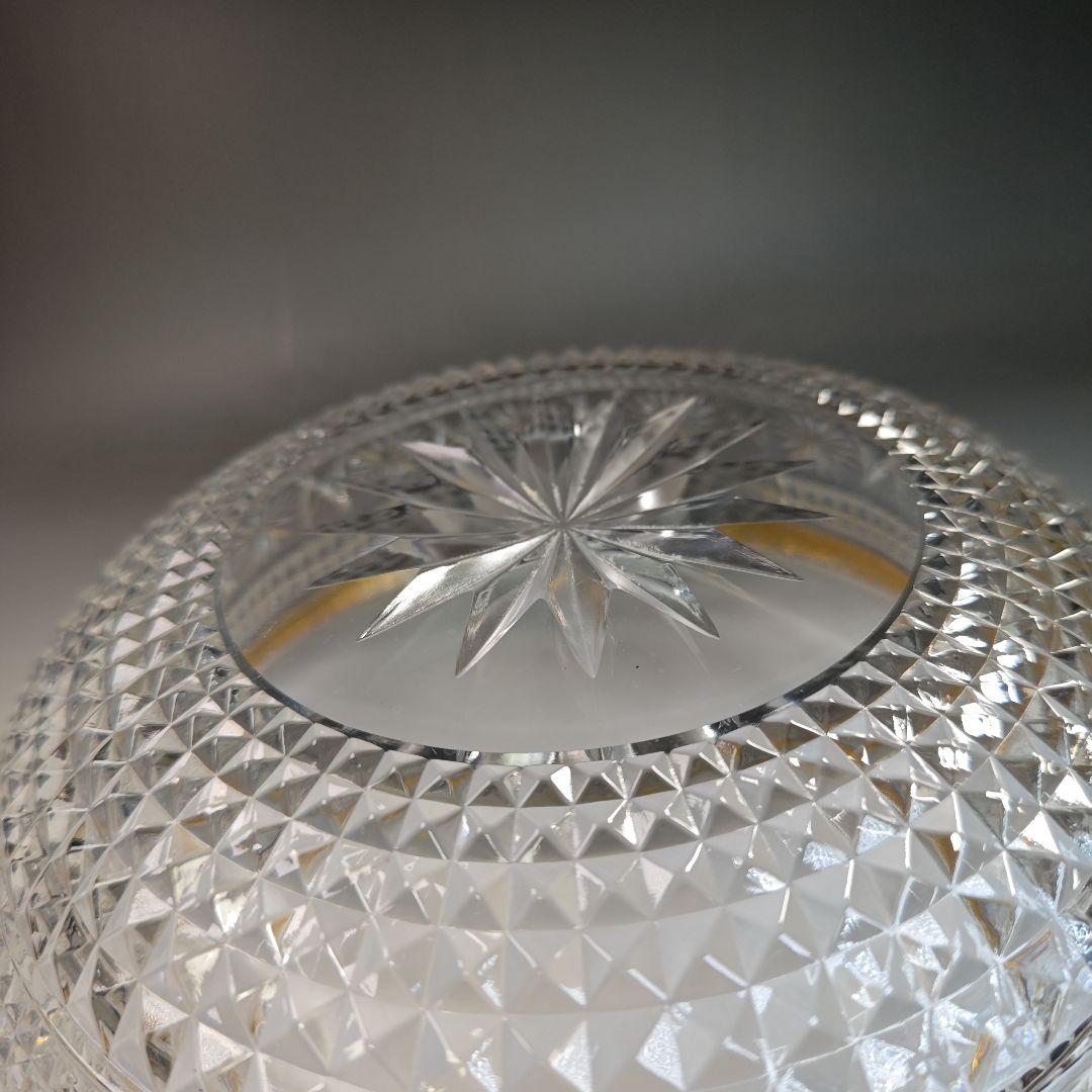 イ836 水指『水崎長寿』『義山 金縁ガラス 平水指 共箱』茶道具