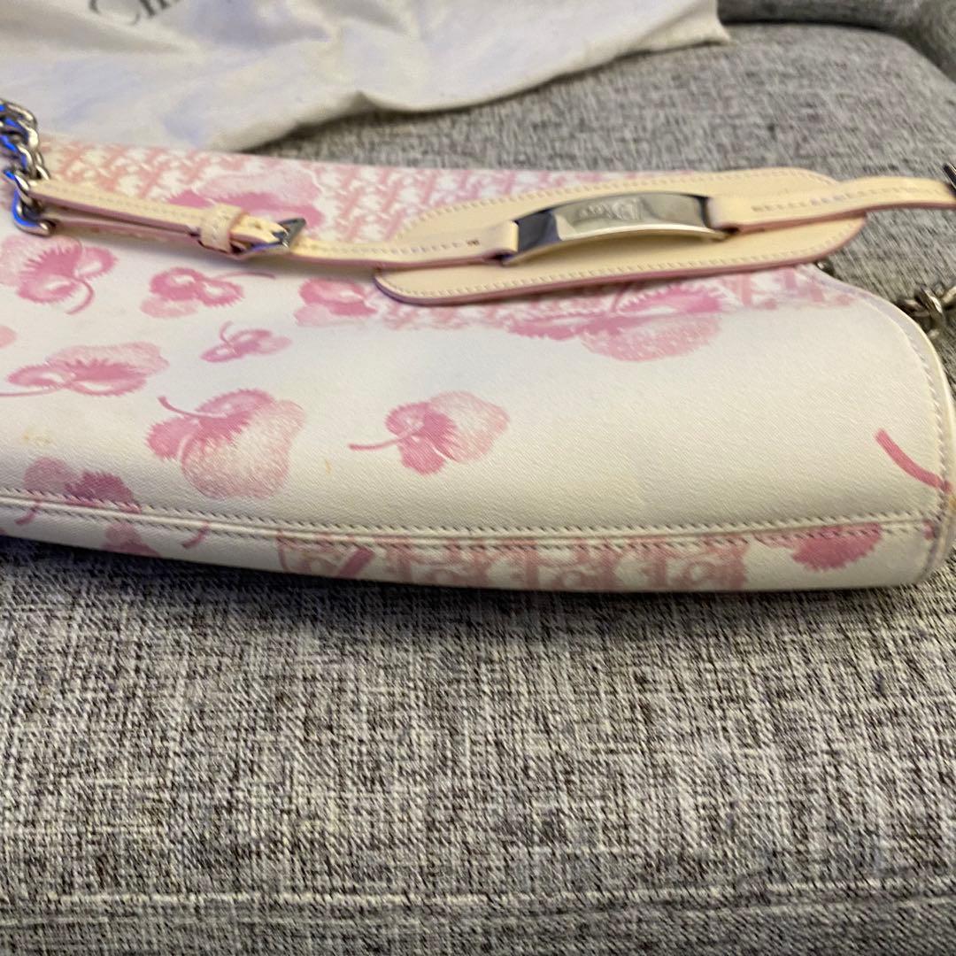 【超希少】ディオール　ピンク　トロッター　ショルダー　BON1014 フラワー