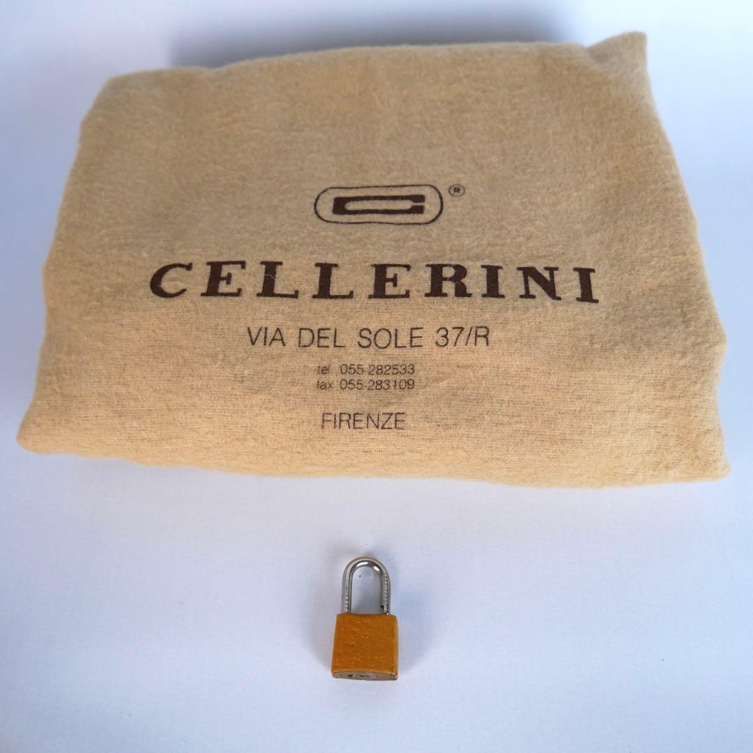 希少美品　Cellerini チェレリーニ　2Wayバッグ　キャメル　ゴールド