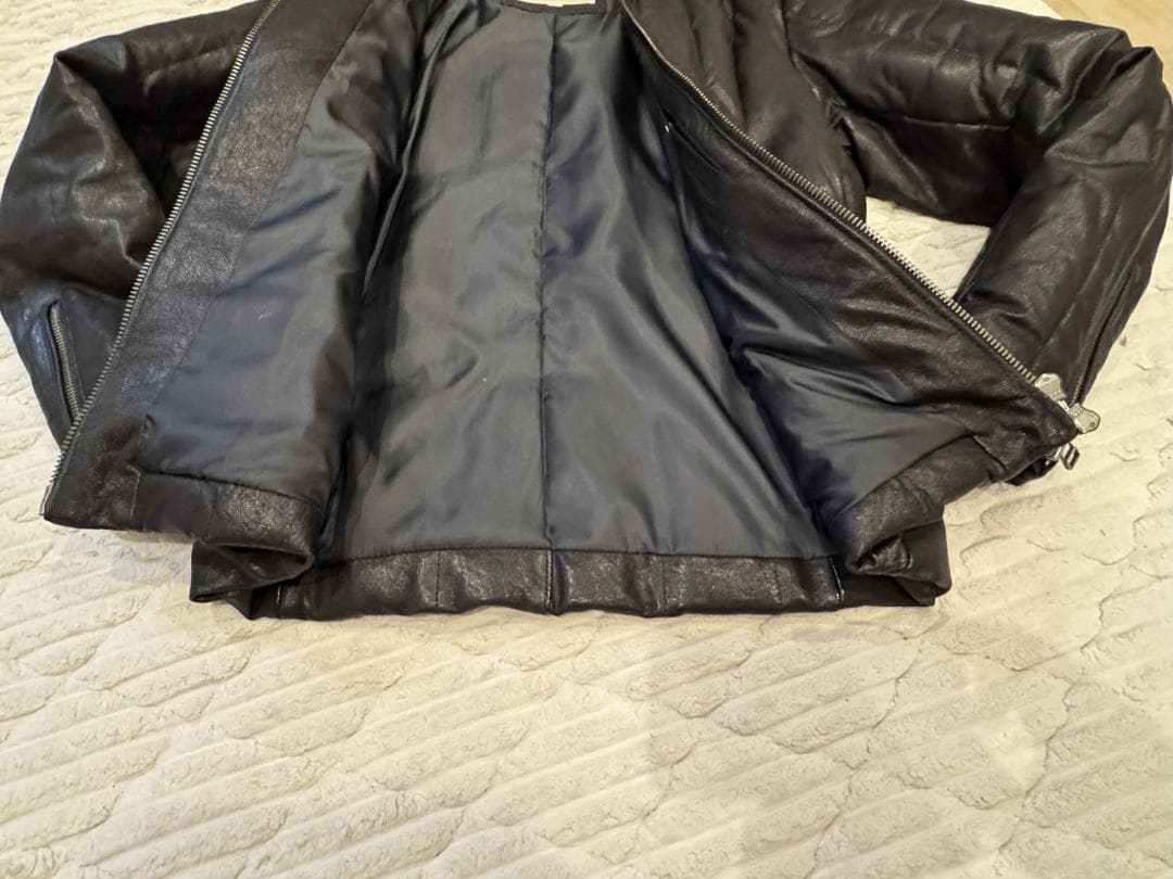 AVIREX ライダースダウン ゴートレザー デュポン社製ライナー 黒 L