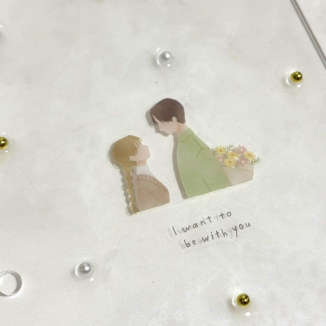 ✨milk⭐ ✨A6 アクリルレジンバインダー　リング付き　4点