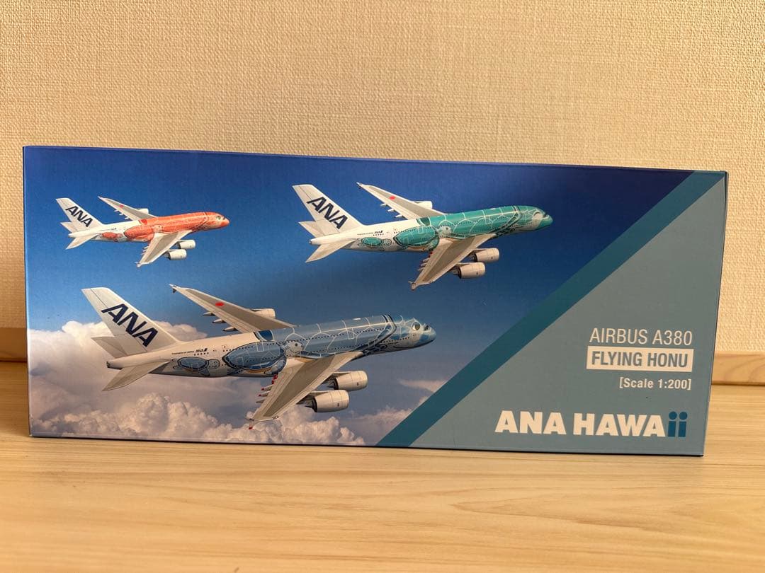 ⭐︎お値下げしました⭐︎ANA A380 フライングホヌ 1/200 全日空商事 A380 ANA 全日空 FLYING HONU サンセットオレンジ