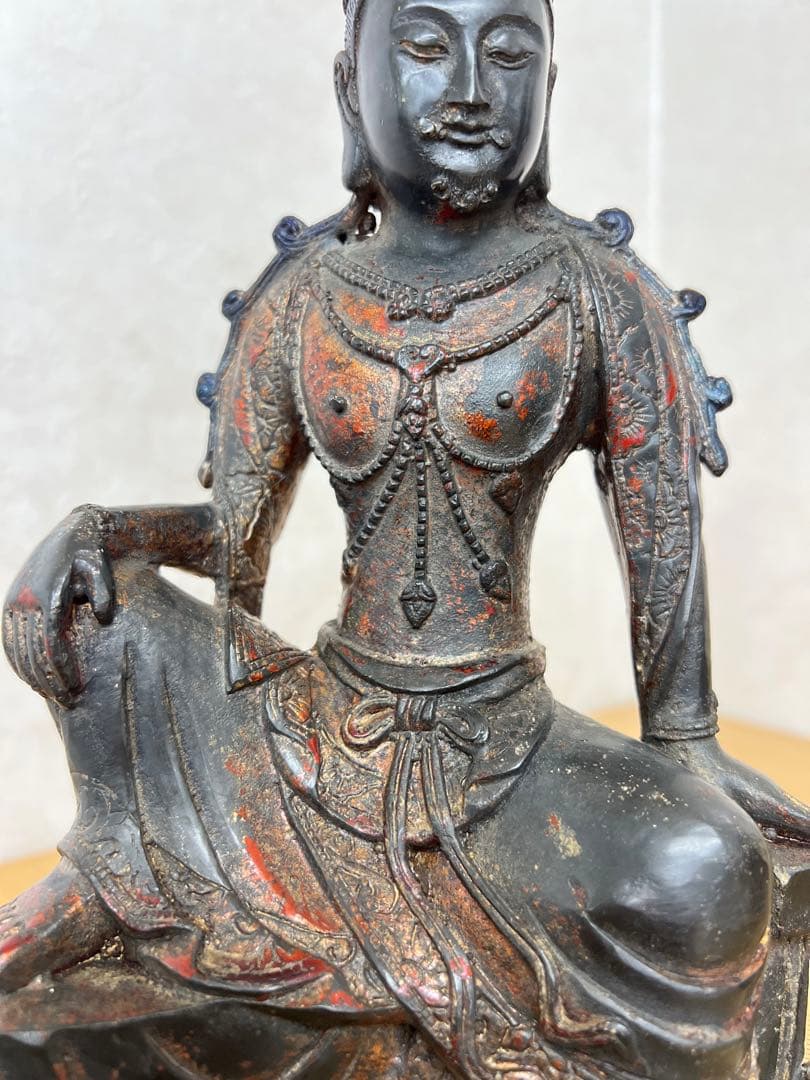 中国明朝青銅布達銅鎏金仏像　骨董古美術アンティーク　江戸仏像？！青磁コレクション