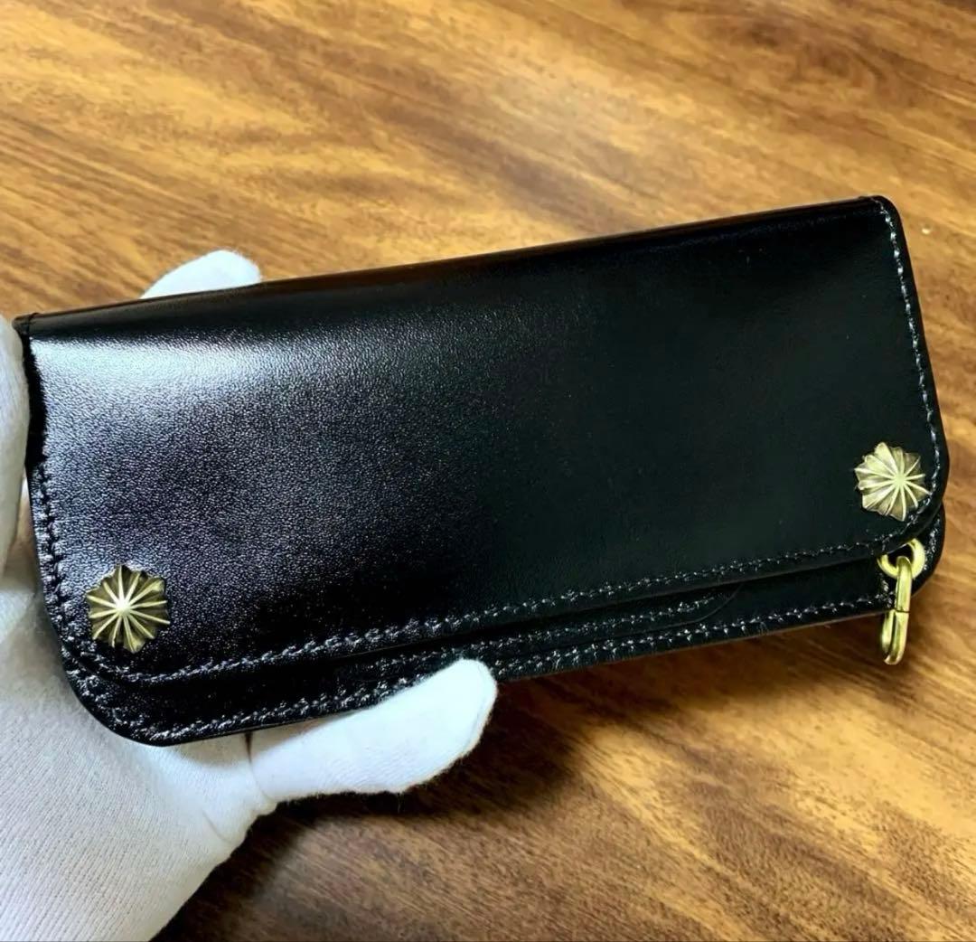 トラッカーウォレット　ホースハイド　ロング　handmade CLA001
