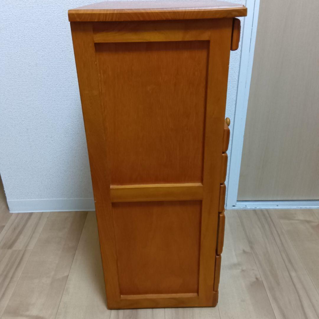 け*ん様 木製電話台 マルチFAXラック/リビングチェスト キャスター付